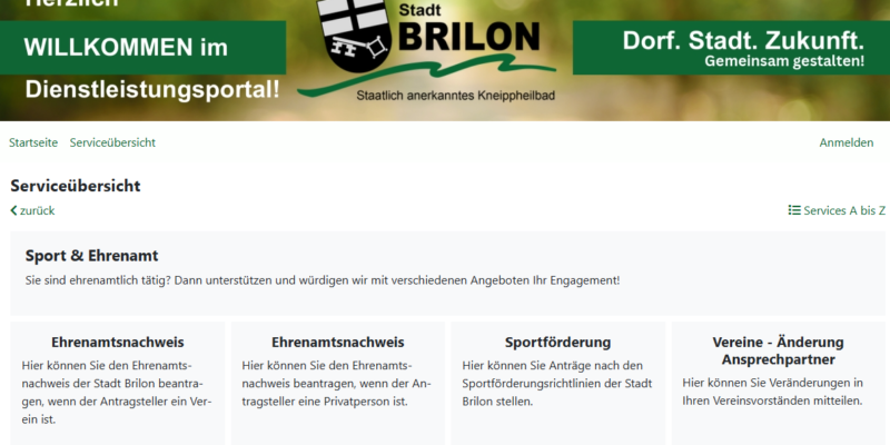 Dienstleistungsportal