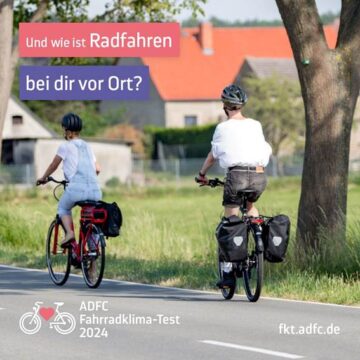 Bild Radfahrer ADFC Klimatest, Quelle ADFC